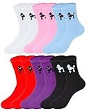 Vermeyen 6 Pairs 50s Womens Bobby Poodle Sock Applique Poodle Costumes Outfit Accessories For Women Adults Party
