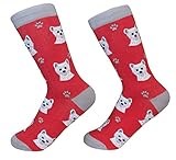 Highland Terrier Westie Terrier Dog Breed Socks Unisex Sock Daddy by E&S Pets