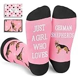 HAPPYPOP German Shepherd Socks for Women - Crazy Funny German Shepherd Gifts, Christmas Socks for Dog Lovers