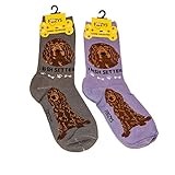 Foozys Unisex Crew Socks | Canine/Dog Collection | Irish Setter