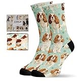 ZZRIUP Dogs Socks for Women & Men, King Charles Cavalier Gifts, Dog Mom & Dad Gifts