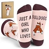 VICRAZY Bulldog Gifts - Lovely English Bulldog Socks, Ideal Gift for Women, Unique Dog Socks Presents, Perfect Bulldogs Gifts for Women, Ideal Gift for any Dog Owner