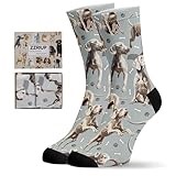 ZZRIUP Dogs Socks for Women Men, Weimaraner Gifts for Dogs Lover, Dog Mom Gifts for Women Wife, Dog Dad Gifts