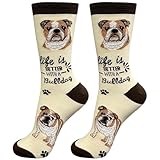 E&S Pets Pet Lover Socks, Life is Better with a Bulldog, One Size fits Most