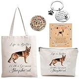 HIGHTERTON German Shepherd Gifts for Women, 5PCS Gift Set for German Shepherd Lovers – Includes Novelty SocksIdeal for Dog Moms, Daughter,Friends, Mom, Sister, Wife,Aunt