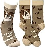 Primitives By Kathy Socks - I Love My Bulldog