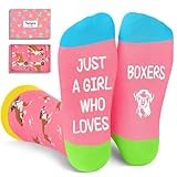 HAPPYPOP Funny Boxers Socks for Girls - Crazy Boxers Gifts Silly Fun Weird Gifts In Pink