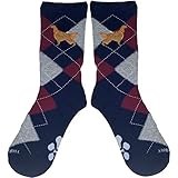 YourBreed Clothing Company Embroidered Irish Setter Argyle Socks