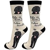 E&S Pets Pet Lover Socks, Life is Better with a Black Labradoodle