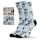 ZZRIUP Dogs Socks for Women & Men, Schnauzer Gifts, Dog Mom & Dad Gifts