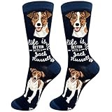 E&S Pets Pet Lover Socks, Life is Better with a Jack Russell, One size fits most