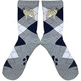 YourBreed Clothing Company Embroidered Akita Argyle Socks