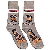 Foozys Mens Crew Socks | Cute Dog Dad Funny Gift for Canine Pet Novelty | 1 Pair - Rottweiler