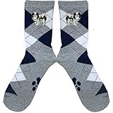 YourBreed Clothing Company Embroidered Japanese Chin Argyle Socks