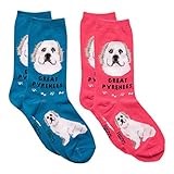 Foozys Unisex Fun Crazy Crew Socks 2 Pairs | Canine Dog Collection | Great Pyrenees