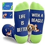 Beagle Socks for Women Men - Funny Beagle Gifts for Dog Lovers, Dog Gifts for Her Him