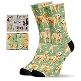 ZZRIUP Dogs Socks for Women Men, Golden Retriever Gifts for Dogs Lover, Dog Mom Gifts for Women Wife, Dog Dad Gifts