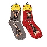 Foozys Unisex Crew Socks | Canine/Dog Collection | Doberman Pincher