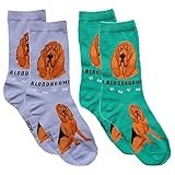 Foozys Unisex Fun Crazy Crew Socks 2 Pairs | Canine Dog Collection | Bloodhound