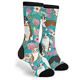 NGFF Australian Shepherd Dogs Men Women Funny Novelty Crew Tube Socks Gift