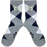 YourBreed Clothing Company Embroidered Petit Basset Griffon Vendeen Argyle Socks