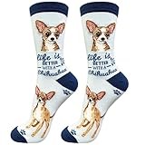 E&S Pets Pet Lover Socks, Life is Better with a Fawn Chihuahua