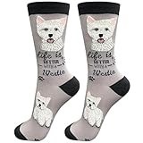 E&S Pets Pet Lover Socks, Life is Better with a Westie, West Highland Terrier