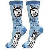 E&S Pets Pet Lover Socks, Life is Better with a Siberian Husky