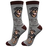 E&S Pets Pet Lover Socks, Life is Better with a Rottweiler, One size fits most