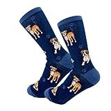 Pet Lover Socks - Fun - All Season - One Size Fits Most - For Women And Men – Dog Gifts (Boxer)