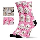 ZZRIUP Dogs Socks for Women Men, Bichon Frise Gifts for Dogs Lover, Dog Mom Gifts for Women Wife, Dog Dad Gifts