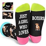 HAPPYPOP Dog Gifts for Women - Fun Dog Socks for Mom, Her Boxer Lovers