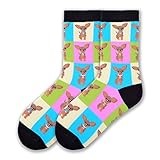 K. Bell Socks Women's Dog Lover's Fun & Cute Novelty Crew Socks, Chihuahua (Multi), Shoe Size: 4-10