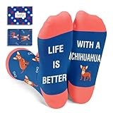 Chihuahua Socks for Women Men - Funny Chihuahua Gifts for Dog Lovers, Novelty Fun Teen Boy Girl Dog Socks