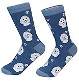 White Poodle Dog Breed Socks Unisex Sock Daddy by E&S Pets