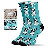 ZZRIUP Dogs Socks for Women Men, Boston Terrier Gifts for Dogs Lover, Dog Mom Gifts for Women Wife, Dog Dad Gifts