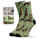 ZZRIUP Dogs Socks for Women Men, Doberman Gifts for Dogs Lover, Dog Mom Gifts for Women Wife, Dog Dad Gifts