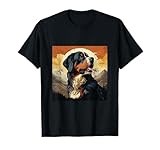 Vintage Bernese Mountain Dog Distressed Mountain Sunset Men Women Girls Kids T-Shirt