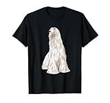 Sitting Dog White Afghan Hound T-Shirt