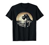Vintage Giant Schnauzer Dog Art Design T-Shirt