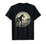 Vintage Airedale Terrier Retro Scene Dog Art Design T-Shirt for Men Women