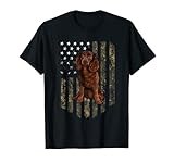 Camo American Flag American Water Spaniel 4th Of July USA T-Shirt