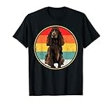 Vintage Retro Sunset Field Spaniel Dog T-Shirt