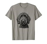 Black Labradoodle Dog Art Design T-Shirt