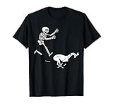 Funny Greyhound Running Skeleton Halloween T-Shirt
