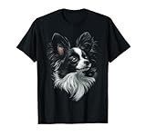 Papillon Dog Motif Pet Art Papillon T-Shirt