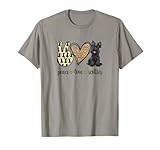 Funny Girls & Womens Cute Peace Love Scottish Terrier Lover T-Shirt