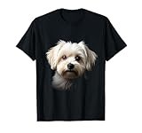 Black Maltese Dog Maltese Face T-Shirt
