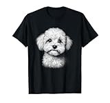 Cute Maltipoo Dog Face Art Design Men Women Kids T-Shirt