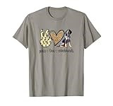 Cute Funny Peace Love Bluetick Coonhound Lover T-Shirt